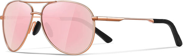 JOLLYNOVA Aviator Sunglasses for Men Polarized - Classic Oversized Shades Metal Mirror UV400 Protection Sport Sun Glasses