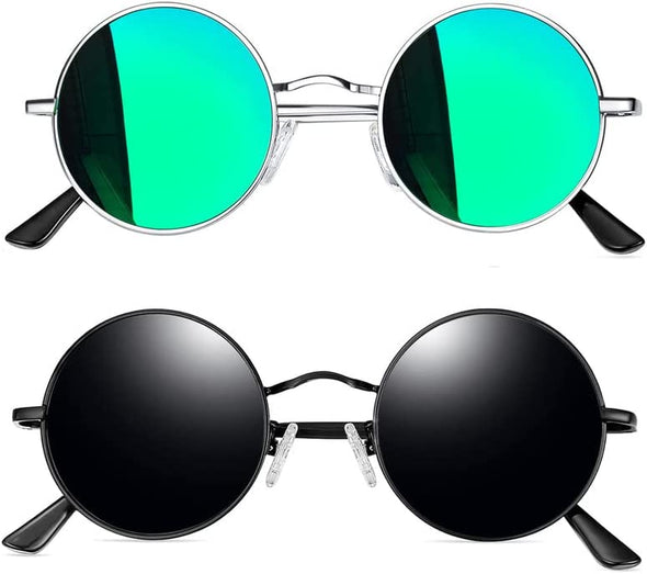 JOLLYNOVA Round Sunglasses for Women Men Circle Sun Glasses UV Protection
