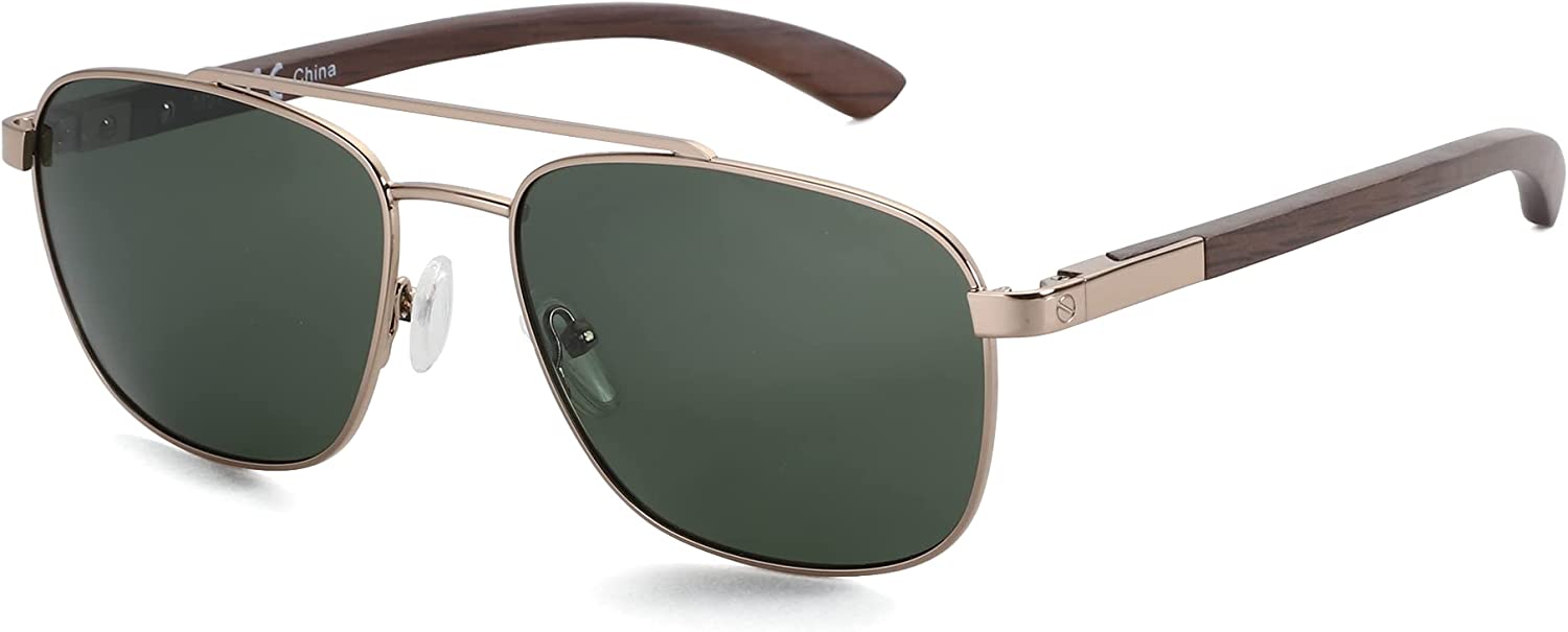 ZENOTTIC Aviator Wood Polarized Sunglasses for Men 100% UV Protection –  Jollynova