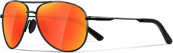 JOLLYNOVA Aviator Sunglasses for Men Polarized - Classic Oversized Shades Metal Mirror UV400 Protection Sport Sun Glasses