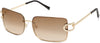 JOLLYNOVA Vintage Rectangle Sunglasses for Women,Trendy Rimless 90s UV400 Womens Y2K Shades SJ1178