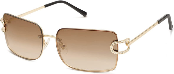 JOLLYNOVA Vintage Rectangle Sunglasses for Women,Trendy Rimless 90s UV400 Womens Y2K Shades SJ1178