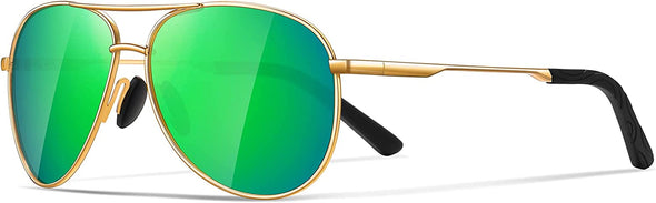 JOLLYNOVA Aviator Sunglasses for Men Polarized - Classic Oversized Shades Metal Mirror UV400 Protection Sport Sun Glasses