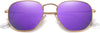 JOLLYNOVA Polarized Hexagon Sunglasses for Women Men Polygon Square Sun Glasses UV400 Protection Metal Frame