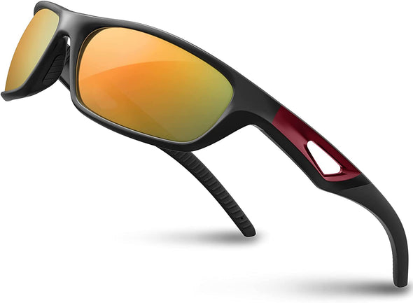 JOLLYNOVA Polarized Sports Sunglasses Driving shades For Men TR90 Unbreakable Frame RB831