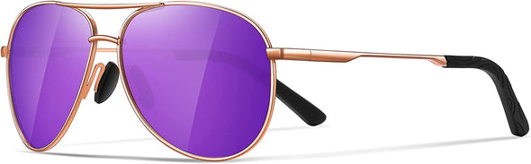 JOLLYNOVA Aviator Sunglasses for Men Polarized - Classic Oversized Shades Metal Mirror UV400 Protection Sport Sun Glasses