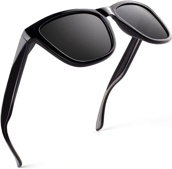 JOLLYNOVA Classic Horn Rimmed Semi Rimless Polarized Sunglasses for Men Women GQO6