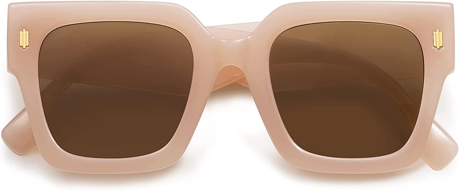 Classic Oversized Square Sunglasses Women New Fashion Black Leopard Su –  Jollynova