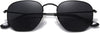 JOLLYNOVA Polarized Hexagon Sunglasses for Women Men Polygon Square Sun Glasses UV400 Protection Metal Frame