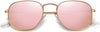 JOLLYNOVA Polarized Hexagon Sunglasses for Women Men Polygon Square Sun Glasses UV400 Protection Metal Frame