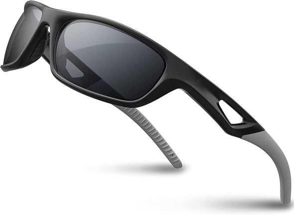 JOLLYNOVA Polarized Sports Sunglasses Driving shades For Men TR90 Unbreakable Frame RB831