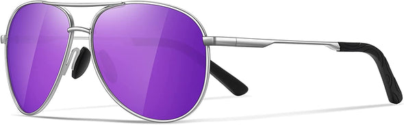 JOLLYNOVA Aviator Sunglasses for Men Polarized - Classic Oversized Shades Metal Mirror UV400 Protection Sport Sun Glasses