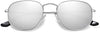 JOLLYNOVA Polarized Hexagon Sunglasses for Women Men Polygon Square Sun Glasses UV400 Protection Metal Frame