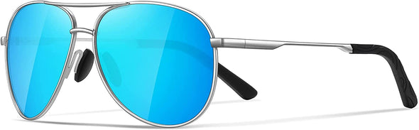 JOLLYNOVA Aviator Sunglasses for Men Polarized - Classic Oversized Shades Metal Mirror UV400 Protection Sport Sun Glasses