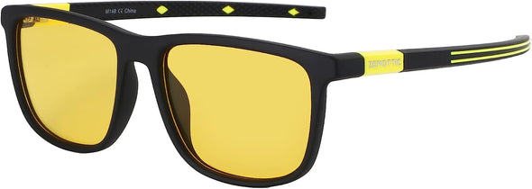 Jollynova Square Polarized Sunglasses for Men - Lightweight TR90 Frame 100% UV Blocking Shades for Driving Fishing Golf Sports