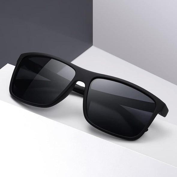 JOLLYNOVA Sunglasses Men Polarized Sunglasses for Mens and Womens,Black Retro Sun Glasses Driving Fishing UV400 Protection