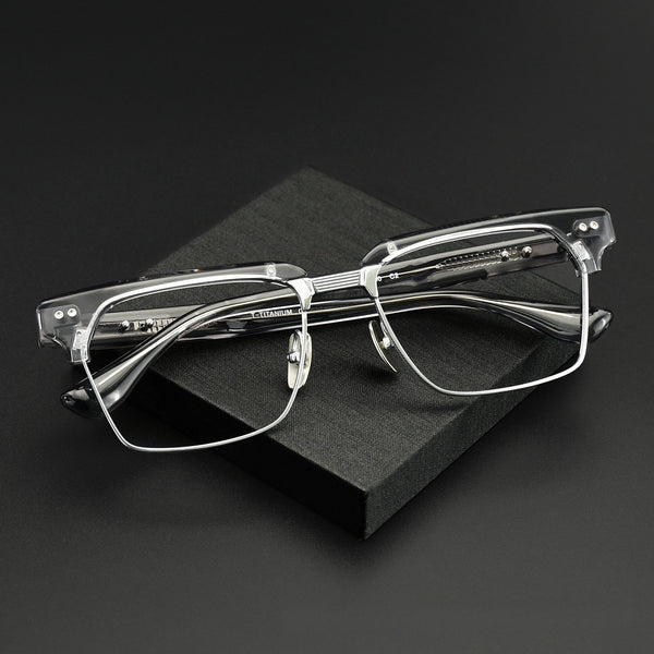 Erin Retro Rectangle Titanium Eyeglasses Frame