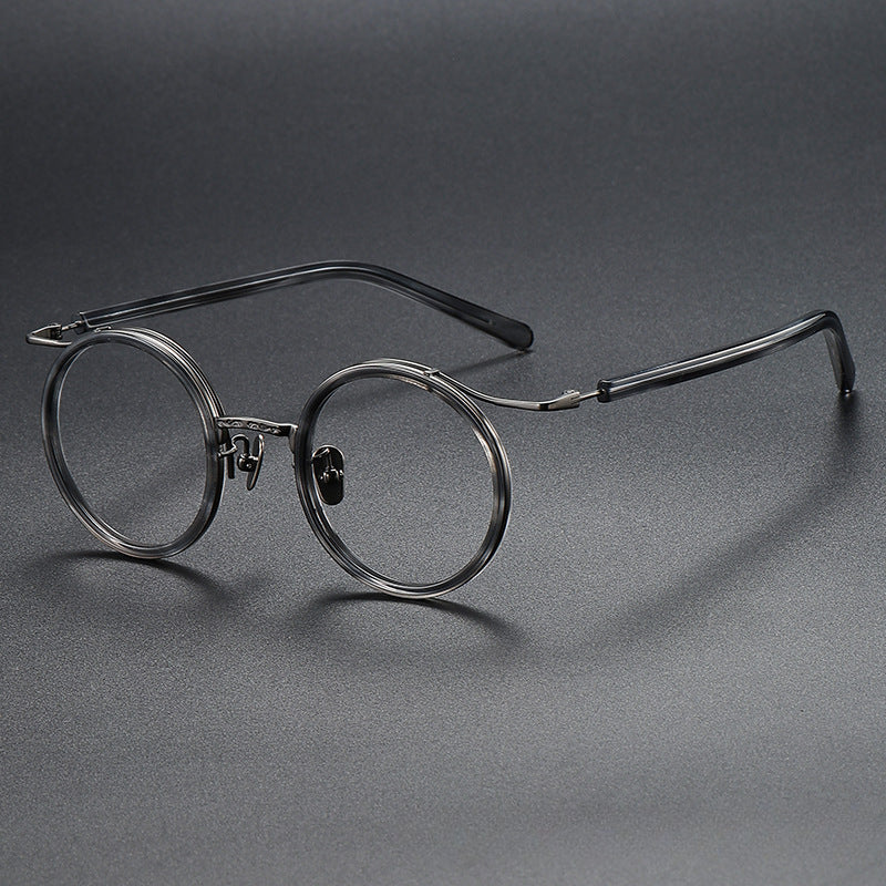 Japanese plate splicing pure titanium glasses frame trendy