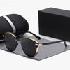 JOLLYNOVA Unisex Portable Full Frame Glasses Polarized Cat-eye Frame Glasses UV400
