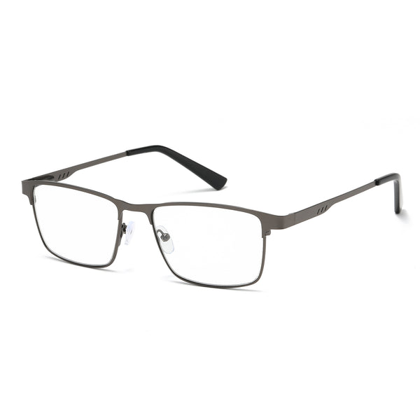 Fashion Business Metal Large Frame Anti-Blue Light Multifocal Photochromic Glasses