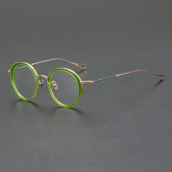 Iryna Retro Round Titanium Eyeglasses Frame