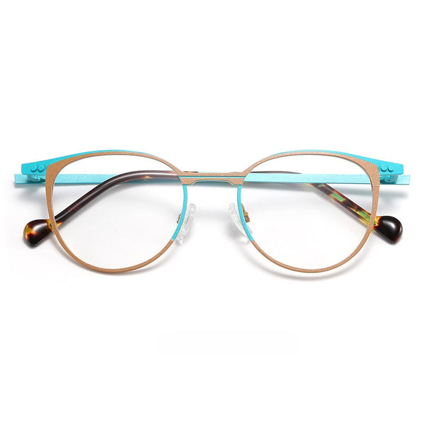 Munoz Retro Hand Made Alloy Glasses Frame