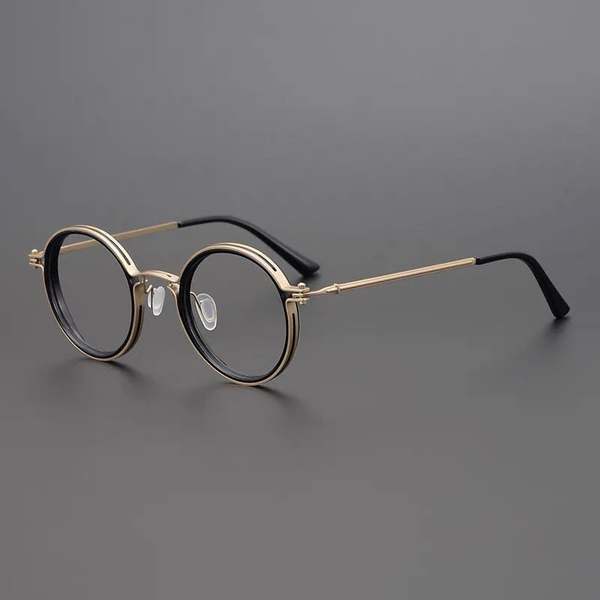 JollyNova HD7 Readers Anti-Blue Light Men's Vintage Round Progressive Multi-focus Reading Glasses