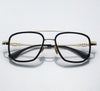 Nelly Business Square Titanium Double-bridge Glasses Frame