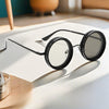 Carmo Retro Round Steampunk ND Dimming Sunglasses