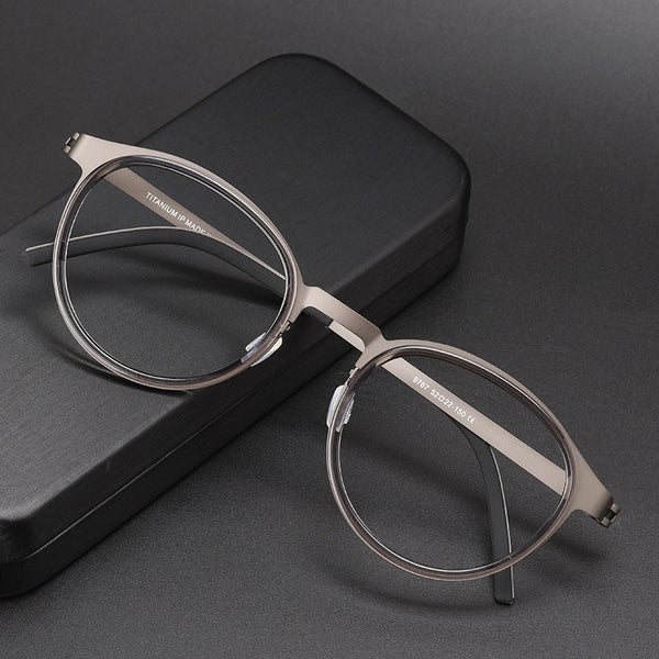 Carter Titanium Vintage Round Eyeglasses Frames