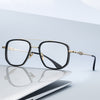 Nelly Business Square Titanium Double-bridge Glasses Frame