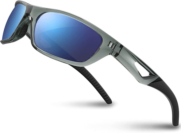 JOLLYNOVA Polarized Sports Sunglasses Driving shades For Men TR90 Unbreakable Frame RB831