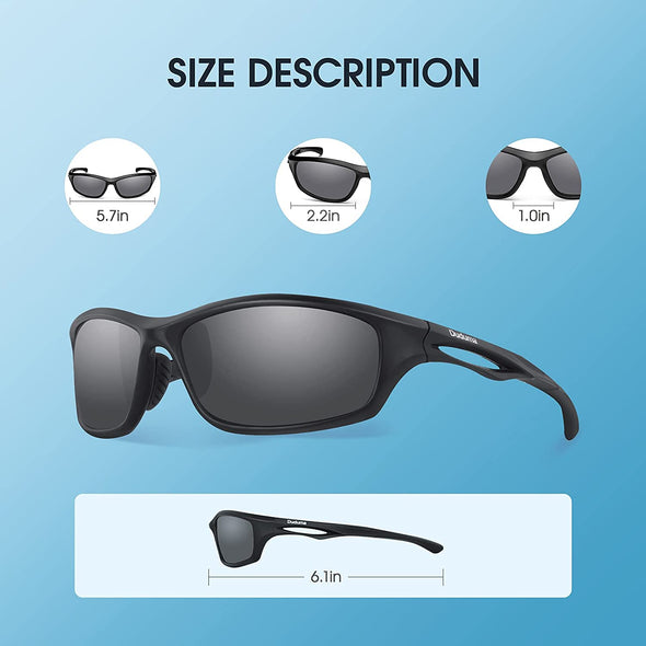 JOLLYNOVA Polarized Sports Sunglasses for Men Women Running Cycling Fishing Golf Driving Shades Sun Glasses Tr90