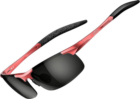 JOLLYNOVA Men's Fashion Driving Polarized Sunglasses for Men - Al-Mg metal Ultralight Frame