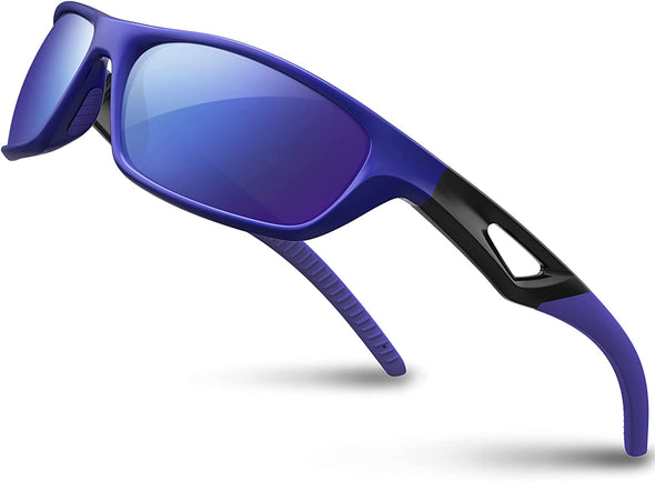 JOLLYNOVA Polarized Sports Sunglasses Driving shades For Men TR90 Unbreakable Frame RB831