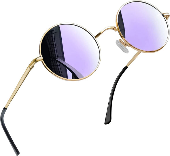 JOLLYNOVA Round Sunglasses for Women Men Circle Sun Glasses UV Protection