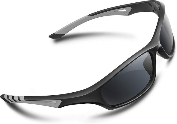 JOLLYNOVA Polarized Sports Sunglasses Driving shades For Men TR90 Unbreakable Frame RB831