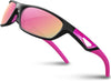JOLLYNOVA Polarized Sports Sunglasses Driving shades For Men TR90 Unbreakable Frame RB831