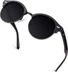 JOLLYNOVA Classic Horn Rimmed Semi Rimless Polarized Sunglasses for Men Women GQO6