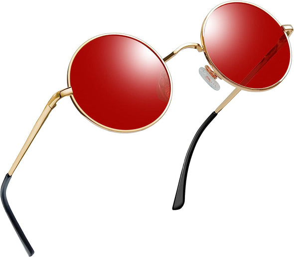 JOLLYNOVA Round Sunglasses for Women Men Circle Sun Glasses UV Protection
