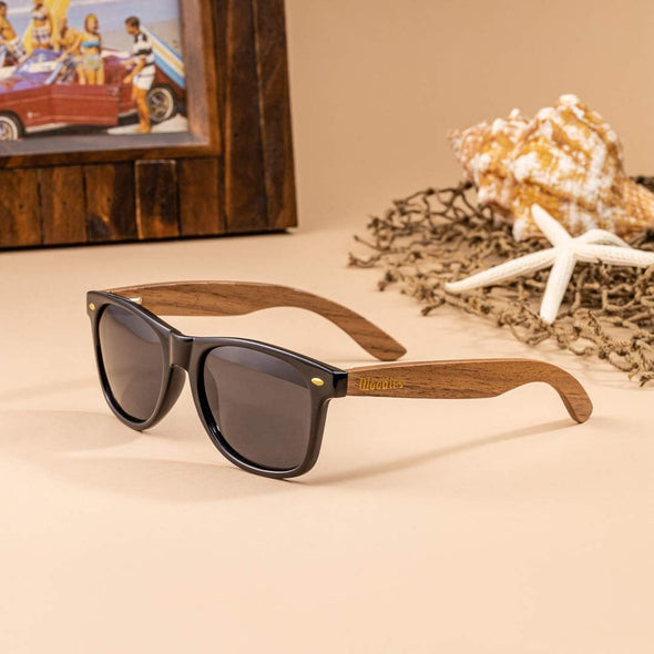 JOLLYNOVA Walnut Wood Sunglasses with Dark Polarized Lenses for Men and Women | 100% UVA/UVB Ray Protection