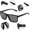 JOLLYNOVA Men's Sports Polarized Sunglasses Square Frame Glasses NP1007