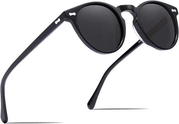 JOLLYNOVA Vintage Polarized Sunglasses for Men UV400 Protection Retro Fashion Eyewear Hand-crafted Acetate Frame CA5288L