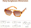 Retro Trendy Aviator Sunglasses for Womens Mens Vintage Hexagonal Square Double Bridge Sun Glasses X9666