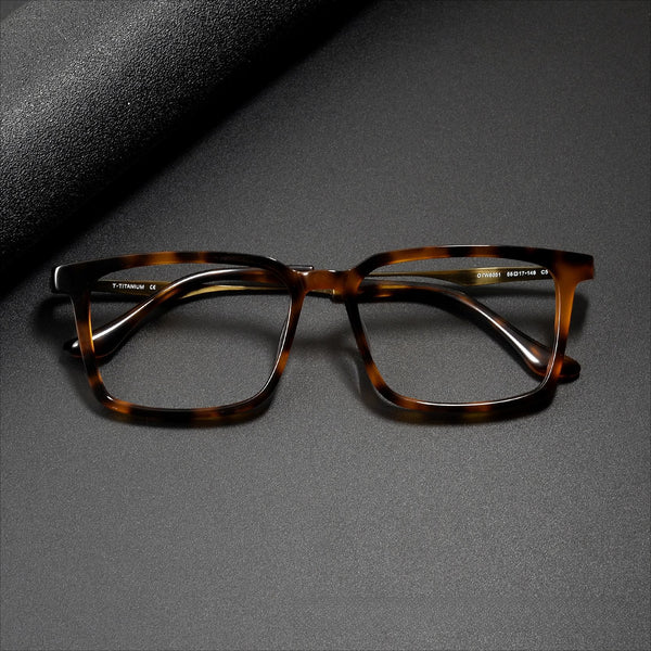 Evelin Classic Square Acetate Glasses Frame