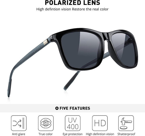 JOLLYNOVA Unisex Polarized Aluminum Sunglasses Vintage Sun Glasses For Men/Women S8286