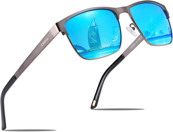 JOLLYNOVA Metal Mens Sunglasses Polarized UV400 Protection for Driving Fishing Hiking Golf Everyday Use