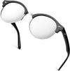 JOLLYNOVA Classic Horn Rimmed Semi Rimless Polarized Sunglasses for Men Women GQO6