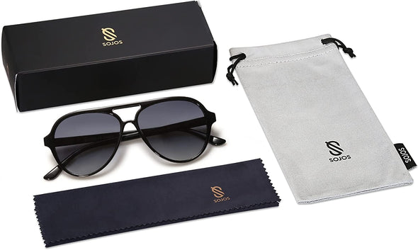 Jollynova Retro Polarized Aviator Sunglasses Womens Mens Classic Double Bridge Sun Glasses SJ2201