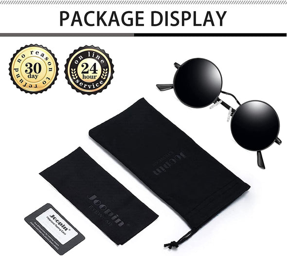 JOLLYNOVA Round Sunglasses for Women Men Circle Sun Glasses UV Protection